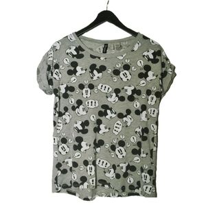 🟪 H&M x Disney Mickey Mouse women's xS grey short sleeve t-shirt